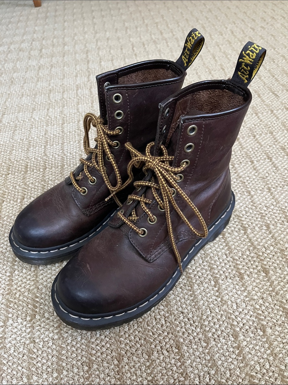 Dr. Martens Brown Leather Boots Size 6 Women’s